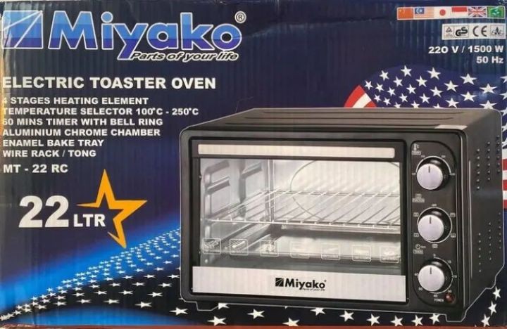 Miyako MT-22RC Electric Toaster Oven 22 Liter