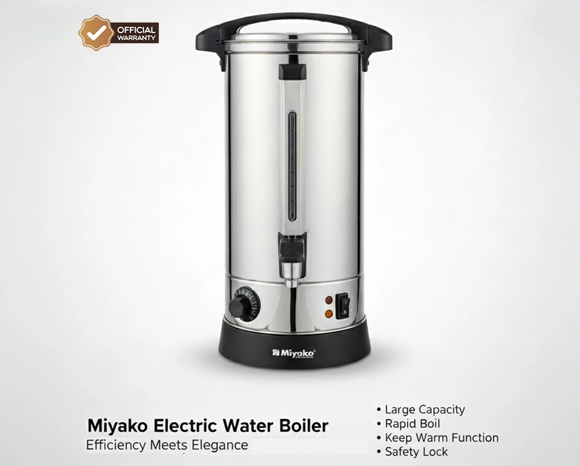 Miyako Electric Water Boiler CLY-65 (6.5L) Price in Bangladesh | 1500W Stainless Steel Hot Water Boiler with Temperature Control