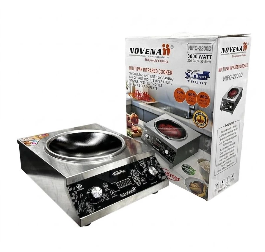 Novena Infrared Cooker NIFC-2200D deep multi pan | 3000W Inverter Tech-FULL SS