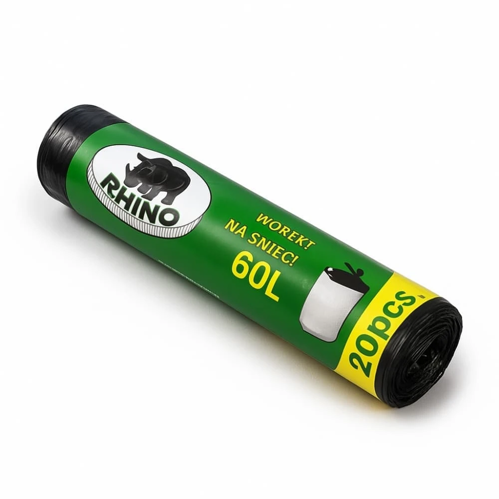 Roll 20 pc 60 liter garbage bag - Easy to Use And Maintain