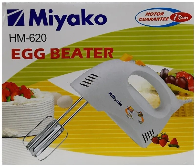 Miyako Electric Hand Mixer and Egg Beater Machine, HM-620. - Highly Durable - Effortless Usage