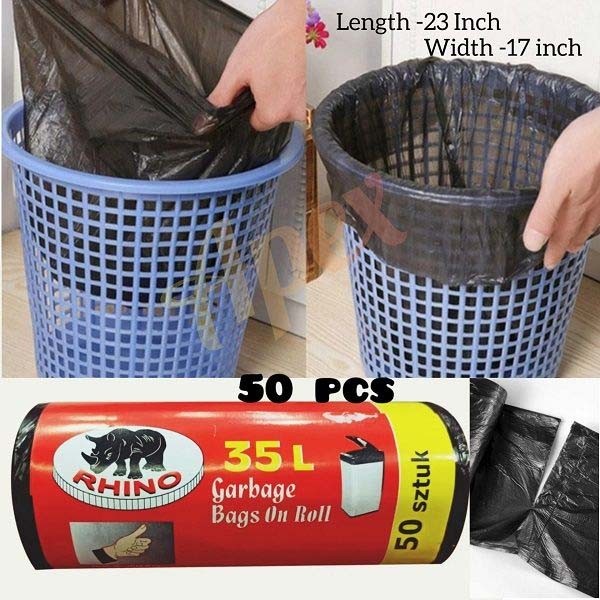 Roll 50 pc 35 liter garbage bag - Easy to Use And Maintain