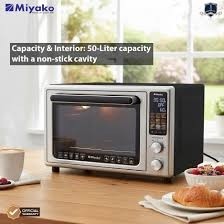 Miyako MT-50RCL 50-Liter Electric Oven in Bangladesh. 2000W powerful oven with convection and rotisserie function, adjustable temperature (30°C–230°C), and 2-hour timer. Perfect for baking, grilling, 